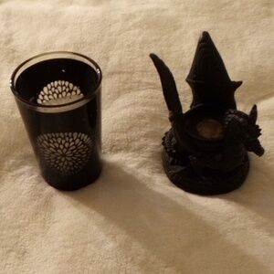 DRAGON & SMALL DECORATIVE CANDLE